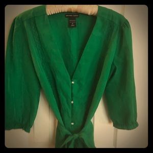 Green Embellished Blouse